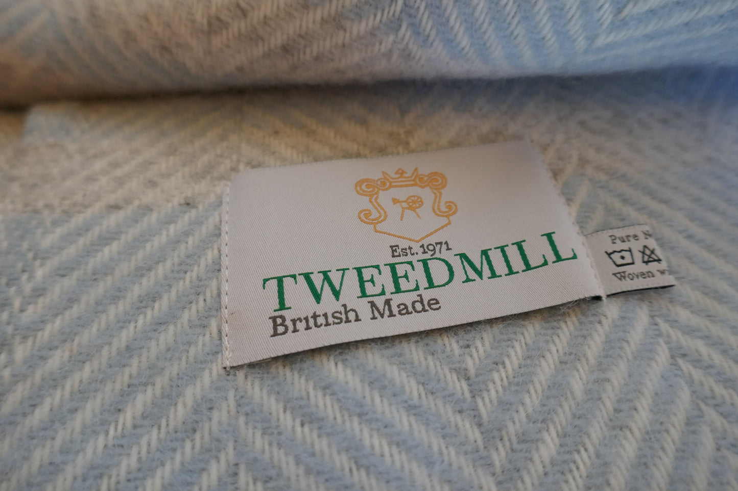 Herringbone Wool Blanket - Blanket - Wool Blanket - Pastel Blanket - Vintage Woollen Blanket - Picnic Rug - Throw - Picnic Blanket -Wool Rug