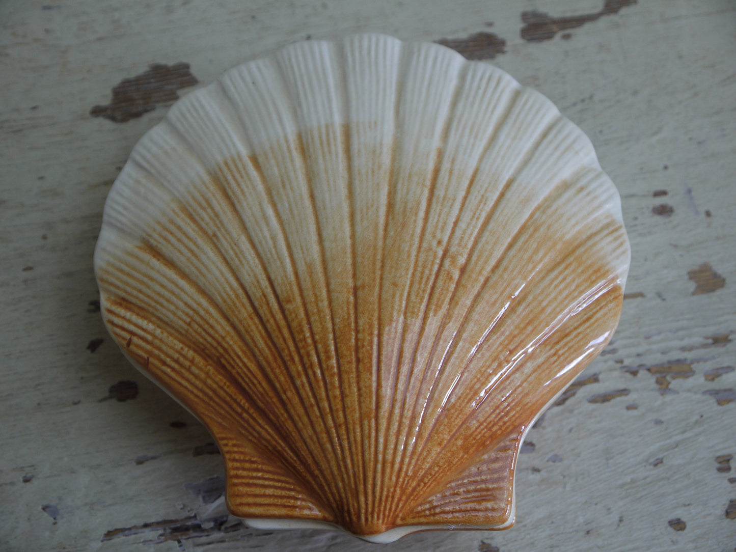 Rare Michel Caugant French Vintage Clam Terrine - Clam Shell - Trinket Pot -Caugant Clam - Vintage Terrine