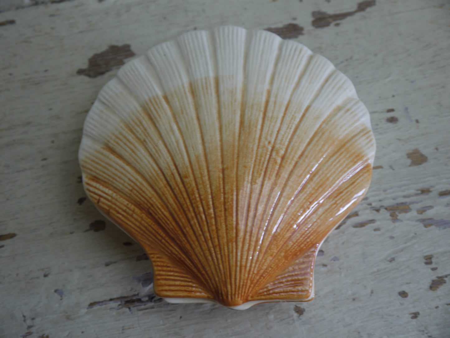 Rare Michel Caugant French Vintage Clam Terrine - Clam Shell - Trinket Pot -Caugant Clam - Vintage Terrine