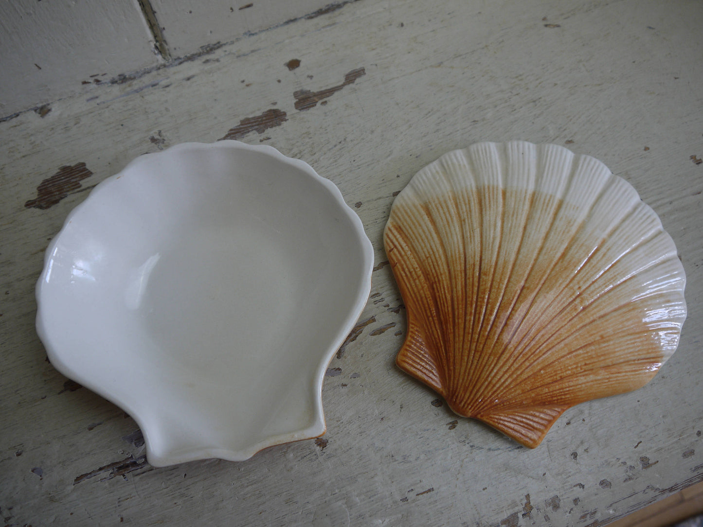 Rare Michel Caugant French Vintage Clam Terrine - Clam Shell - Trinket Pot -Caugant Clam - Vintage Terrine