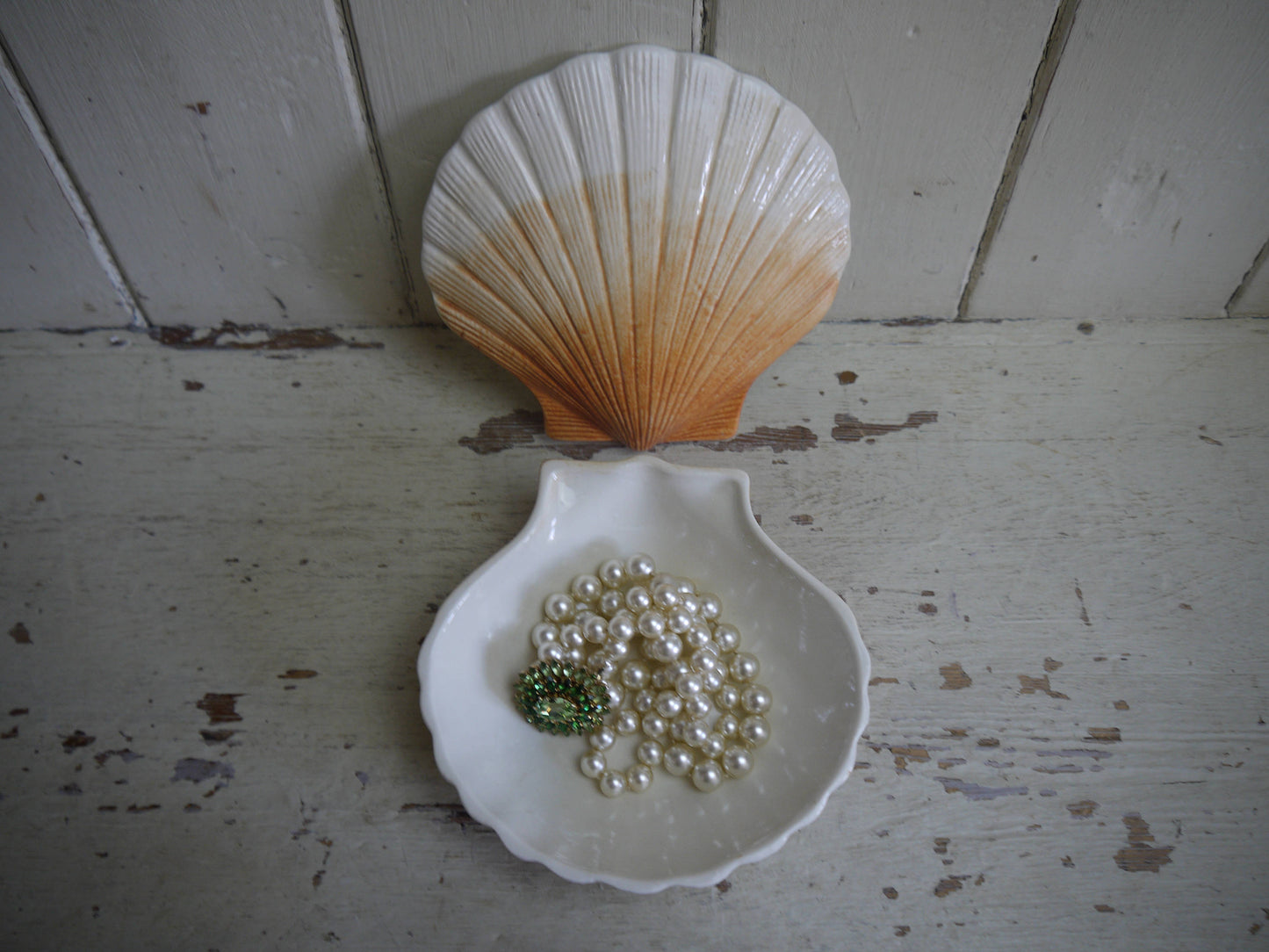 Rare Michel Caugant French Vintage Clam Terrine - Clam Shell - Trinket Pot -Caugant Clam - Vintage Terrine