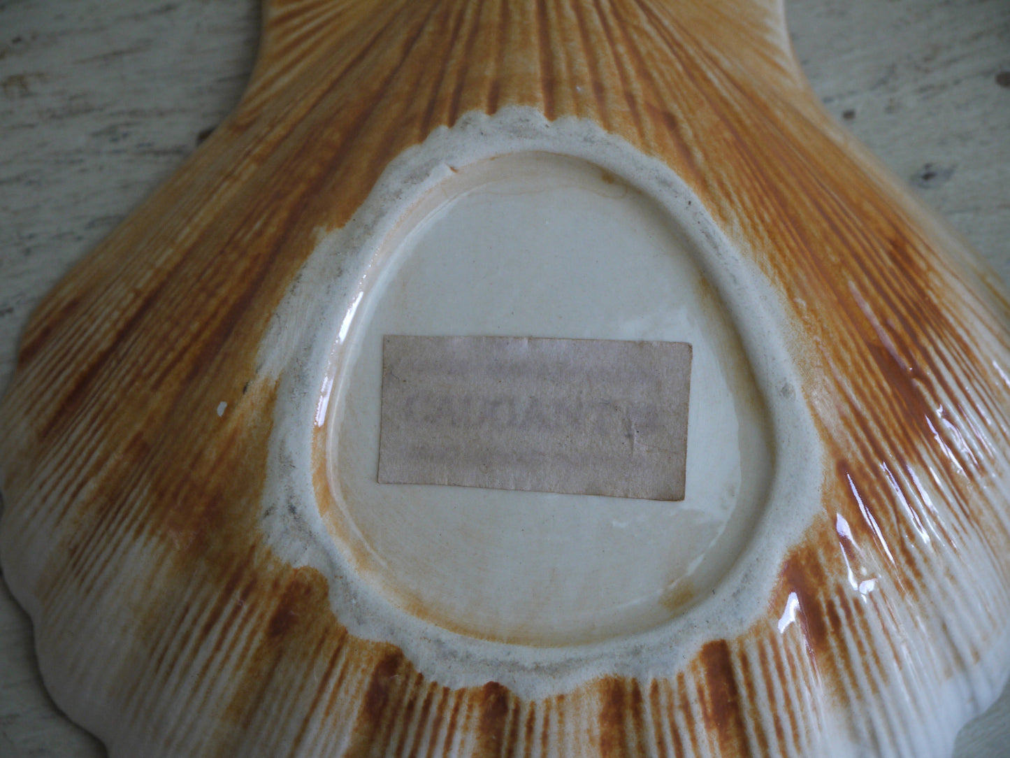 Rare Michel Caugant French Vintage Clam Terrine - Clam Shell - Trinket Pot -Caugant Clam - Vintage Terrine