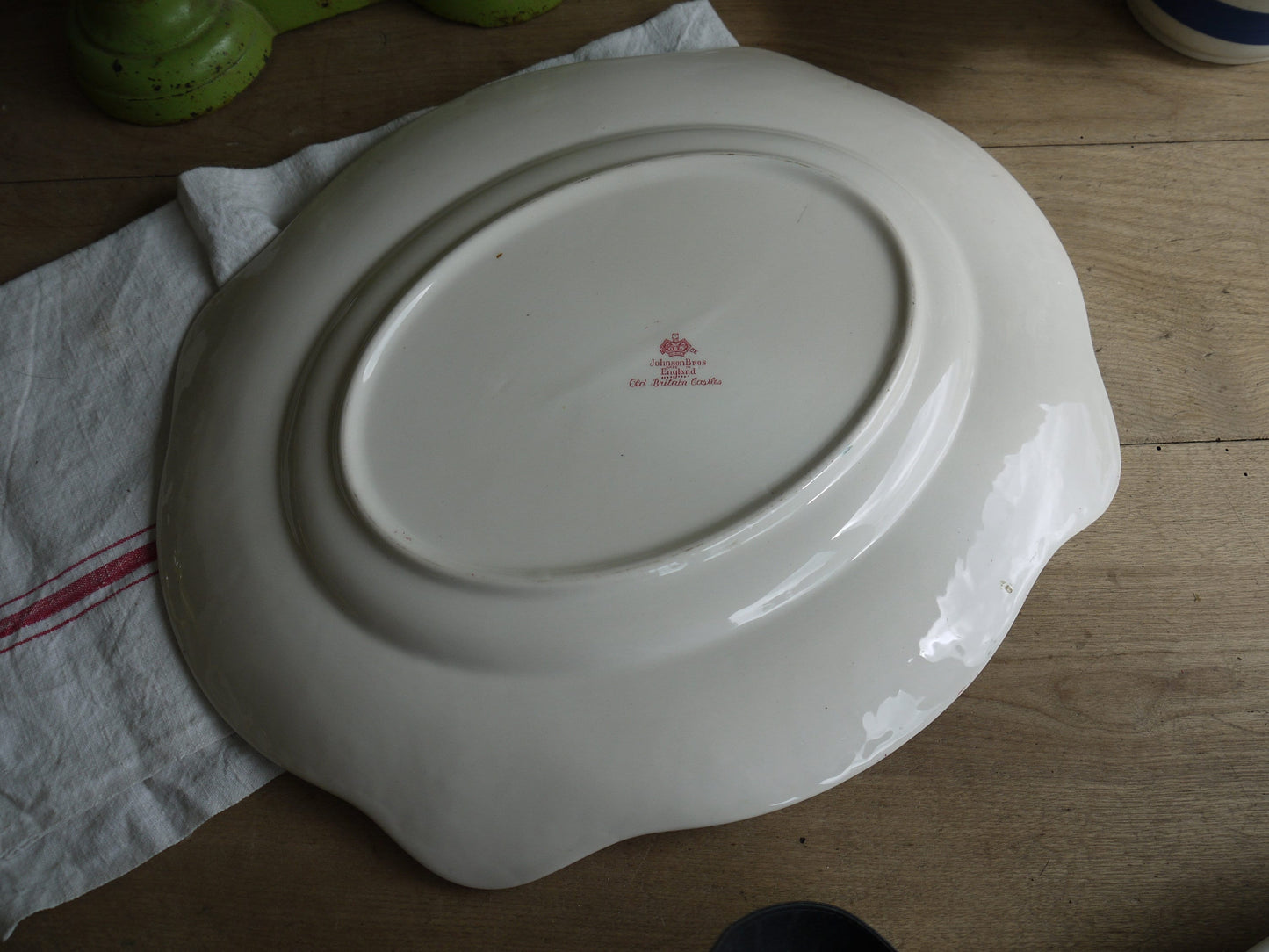 Raspberry Antique Ironstone Platter - English Ironstone Antique Plate - Antique Ironstone Plate - Serving Plate - Farmhouse Decor - Plate