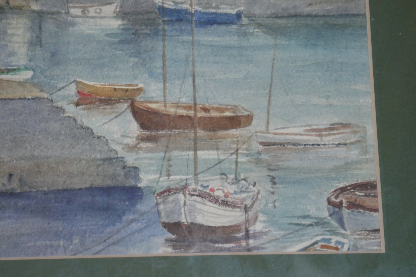 Vintage English Watercolour - Coastal Painting - Enlish Seaside watercolour - vintage painting - Sea painting - Coast Style - Seascape
