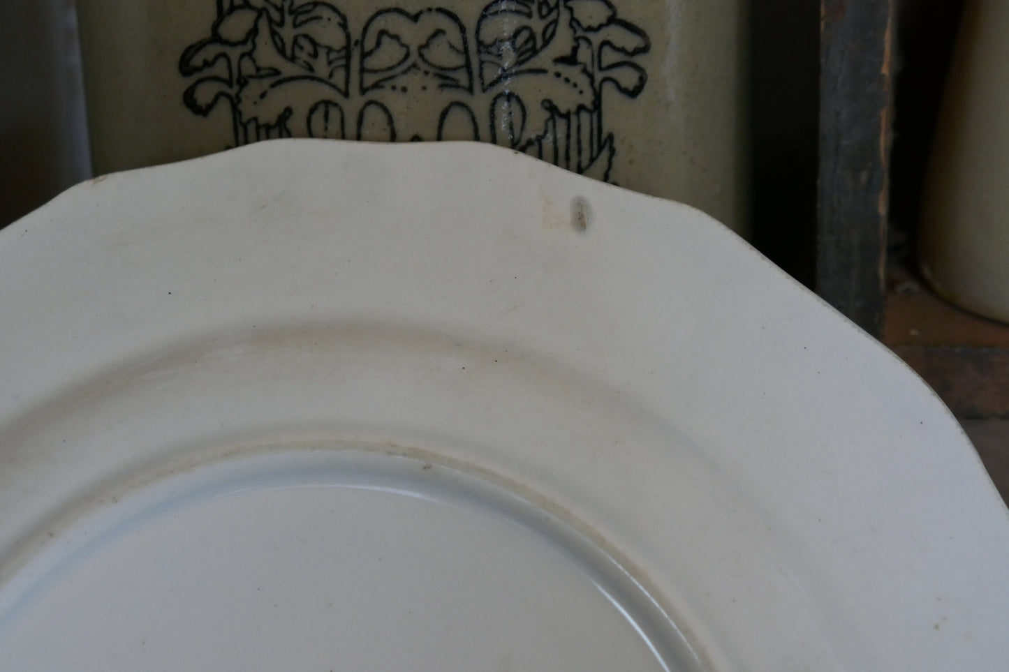 Antique Ironstone French Plate - Decorative Plate -French Ironstone Plate - Antique French Plate - Ironstone Transferware - French Decor