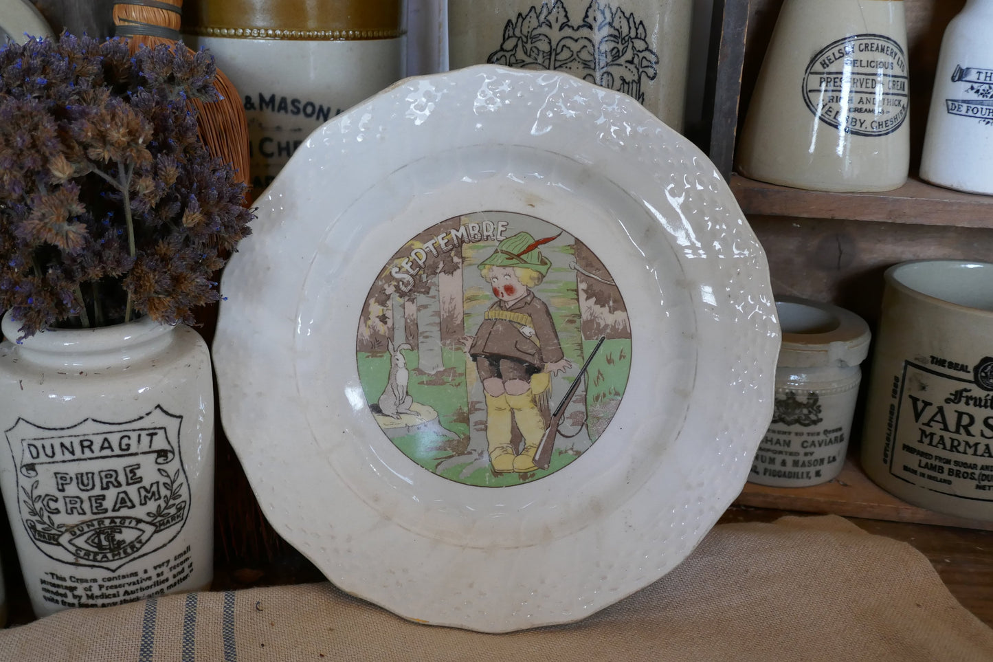 Antique Ironstone French Plate - Decorative Plate -French Ironstone Plate - Antique French Plate - Ironstone Transferware - French Decor
