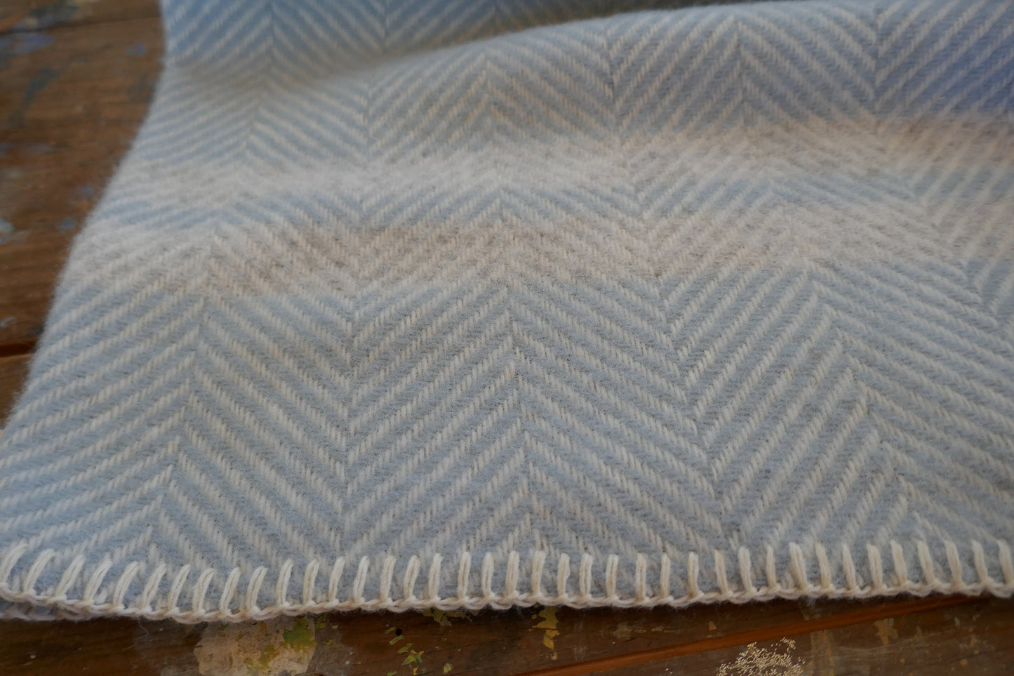 Herringbone Wool Blanket - Blanket - Wool Blanket - Pastel Blanket - Vintage Woollen Blanket - Picnic Rug - Throw - Picnic Blanket -Wool Rug