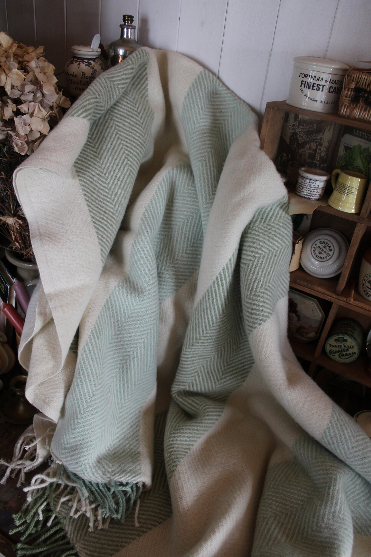 Olive Wool Blanket - Blanket - Wool Blanket - vintage Blanket - Vintage Woollen Blanket - Picnic Rug - Throw - Picnic Blanket - Wool Rug