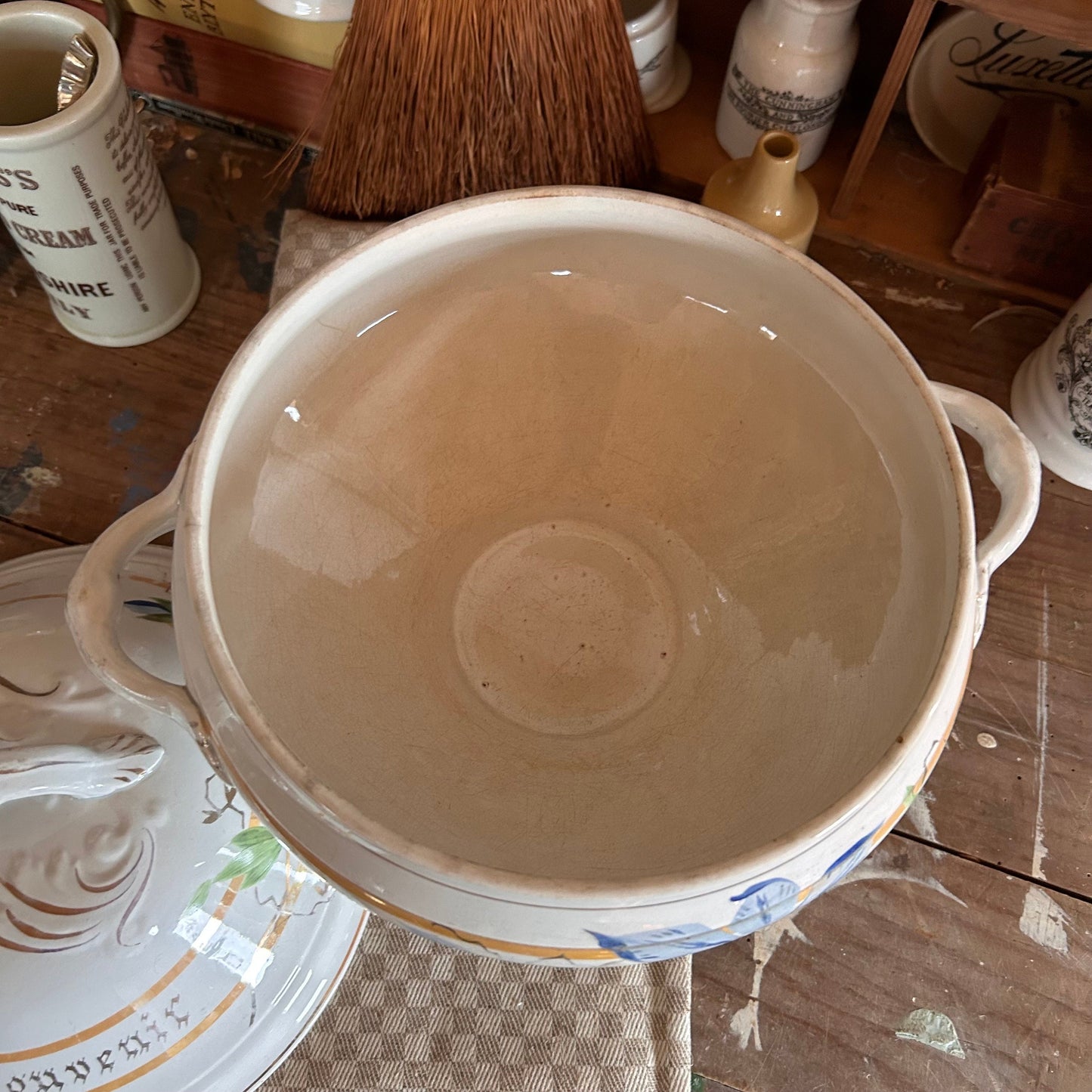 Antique French Rare 19th Century Tureen, French Decor, French Tureen, French Ironstone, French Pot, Antique french Decor, Kitchen Decor, jar