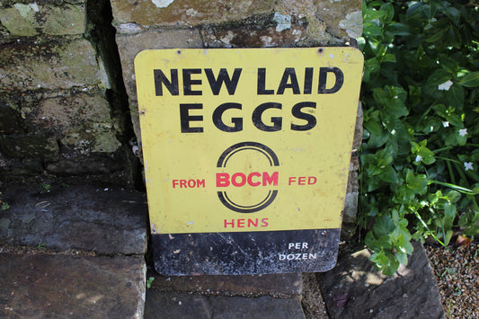 Vintage Salvaged Eggs Sign, Original Tin Sign, Wall Sign, Farmhouse Decor, Vintage Eggs Sign, Vintage Sign, Eggs Sign, Wall Decor Sign,