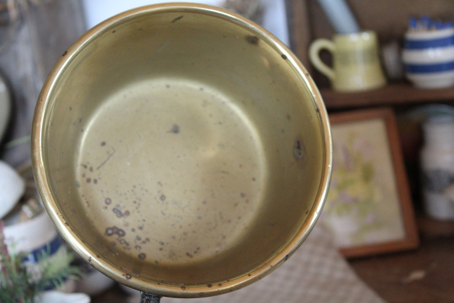 Antique Brass Pan - Antique Brass Sauce Pan - Antique Milk Pan - Antique Cookware - Antique Sauce Pan - Antique Skillet - Antique Pan