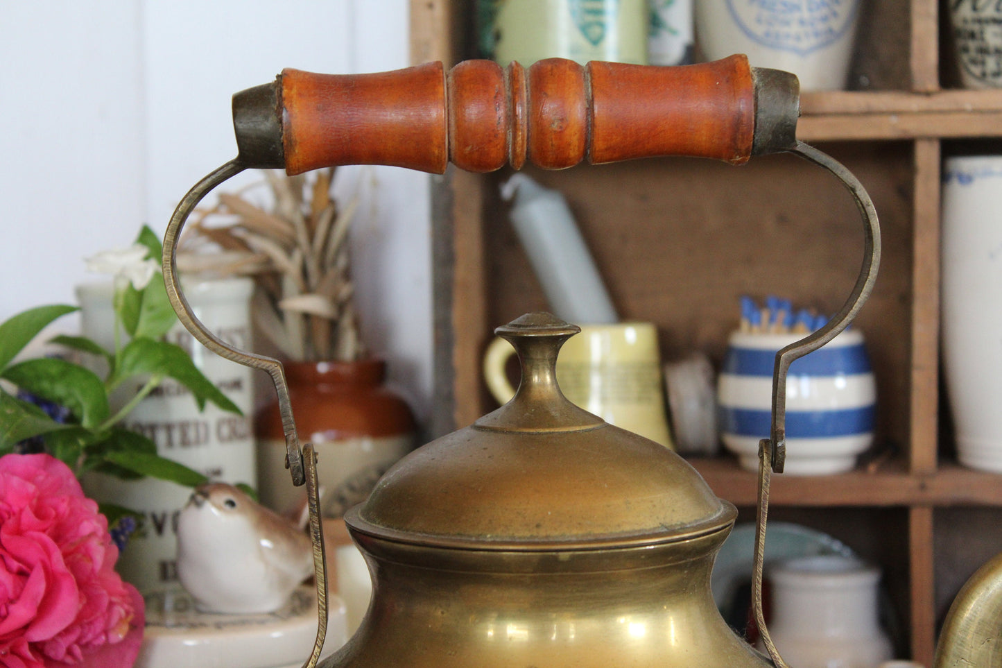 Antique Brass Tea pot, Brass Kettle, Tea Kettle, Antique Teapot, Antique Copper Tea Kettle, Brass stove Kettle, Antique kitchenware, Teapot