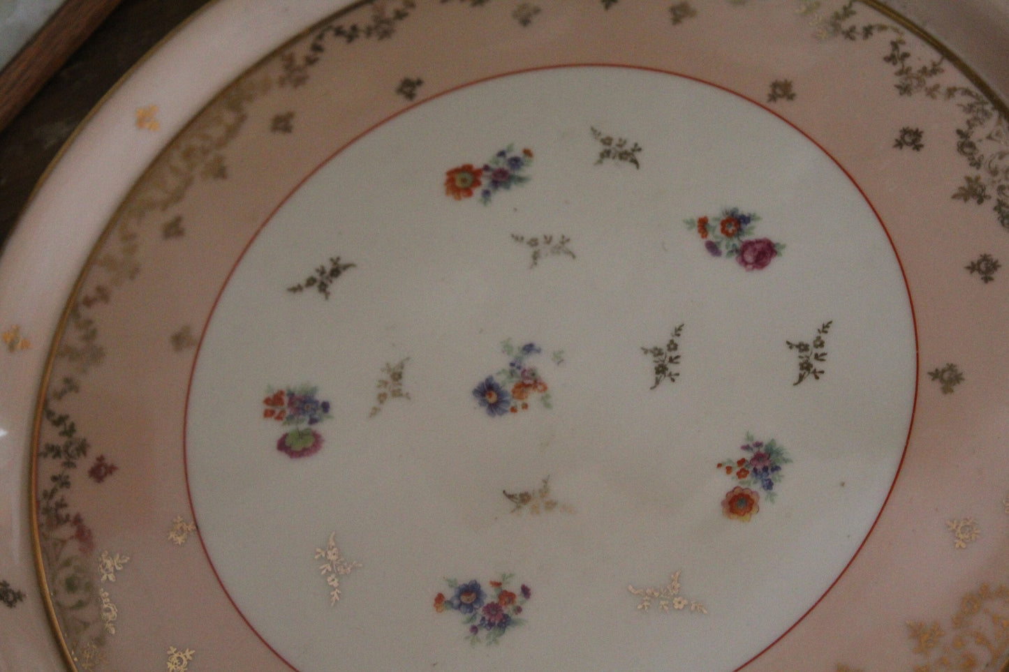 Rare Limoges Pink Vintage Cake Plate & Slice, Vintage Cake Plate, Vintage Cake Slice, Serving Plate, Cake Stand, Vintage limoge porcelain