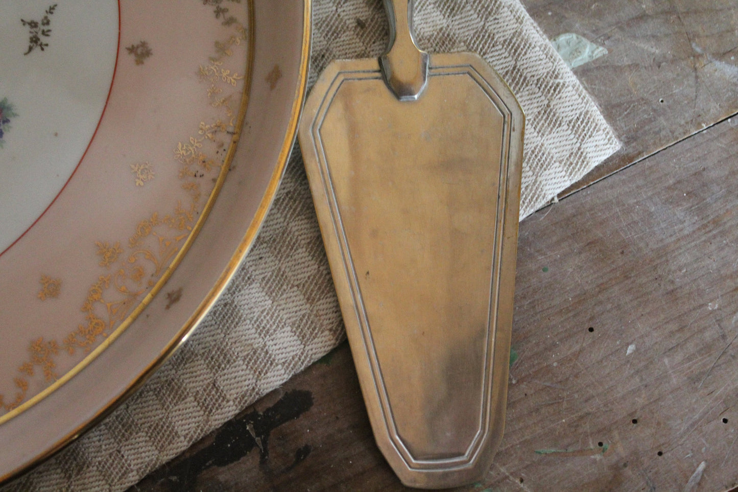 Rare Limoges Pink Vintage Cake Plate & Slice, Vintage Cake Plate, Vintage Cake Slice, Serving Plate, Cake Stand, Vintage limoge porcelain