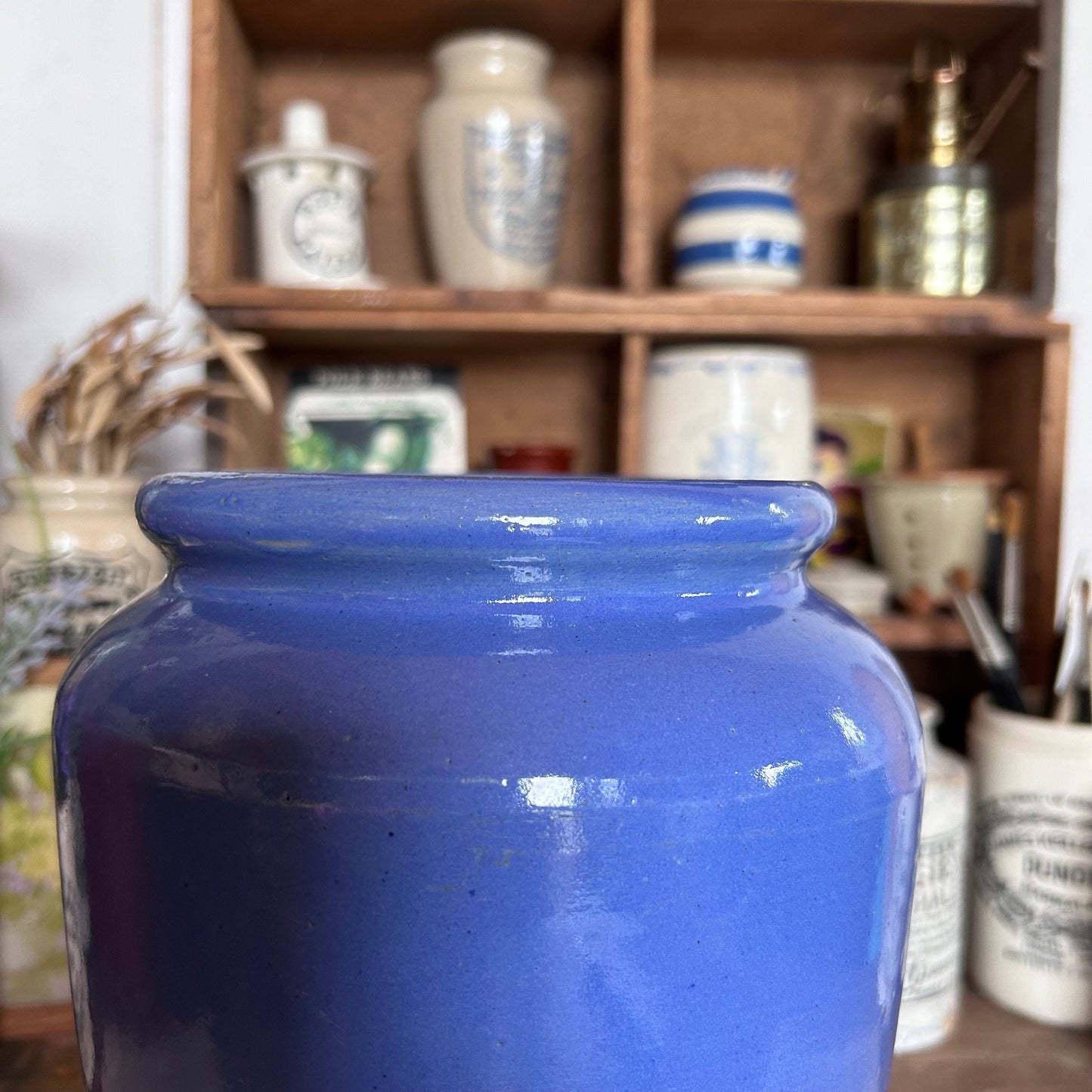 Antique Furniture Polish Pot, Antique English Pot, Stoneware pot, Red Vase - Stoneware Pottery Jar, Vintage Vase, Antique Vase, Jar