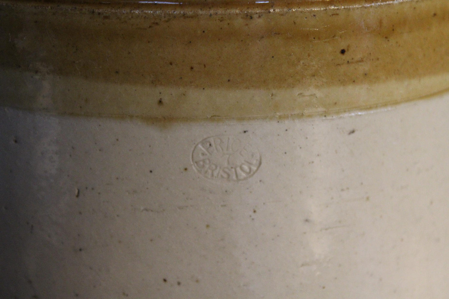 XL Vintage Stoneware Pot, Stone Pot, Vintage Stoneware Jar, Kitchen Jar, Confit Pot, Utensil Pot, Vintage Utensil Pot, Vintage jar, Confit